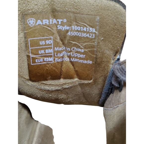 Ariat 4LR size 9D brown leather suede lookout boots with Advanced Cushioning - Picture 4 of 4